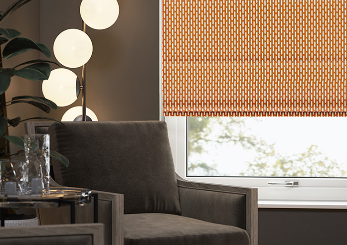 Tiles, Orange - Roman Blind - Image 5